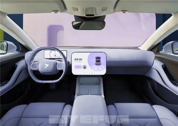 独树一帜“三眼灯”蔚来萤火虫内饰曝光：配极窄边框中控屏