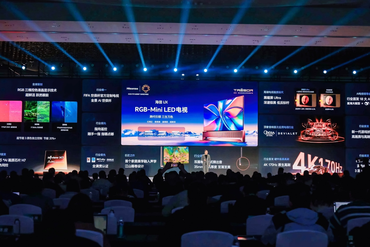 海信推出全球首款RGB-MiniLED电视率先实现技术量产