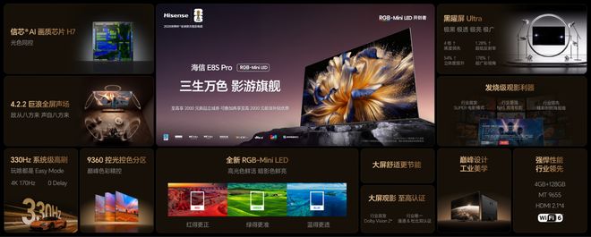 海信RGB-MiniLED双旗舰落地首发15999元撬动显示产业升级