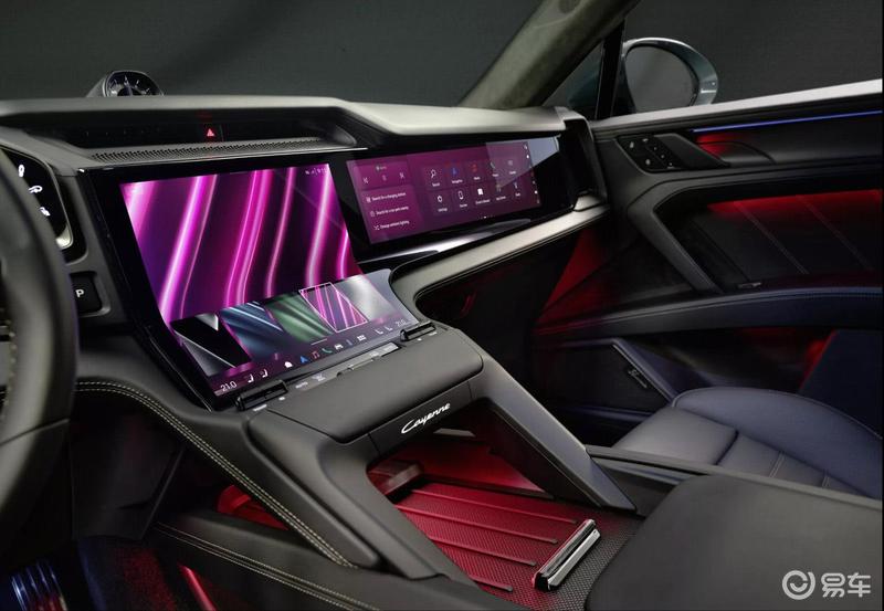 全新保时捷纯电Cayenne内饰官图科技感十足(图3)