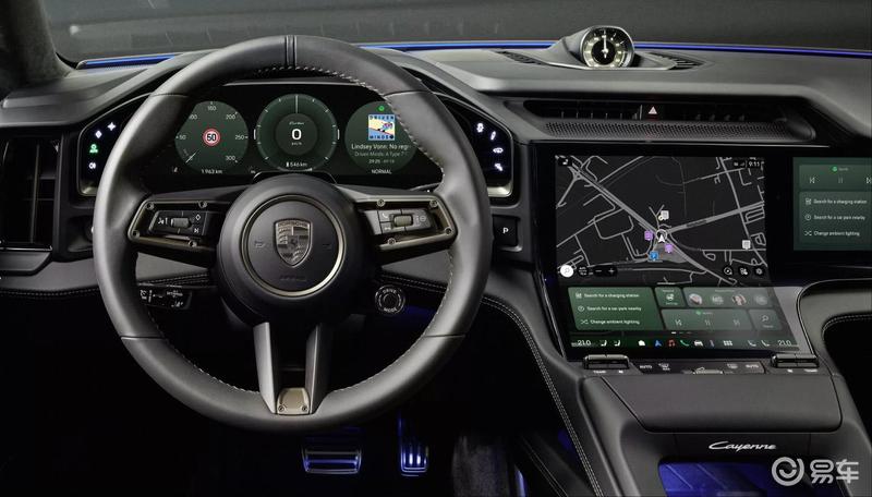 全新保时捷纯电Cayenne内饰官图科技感十足(图4)