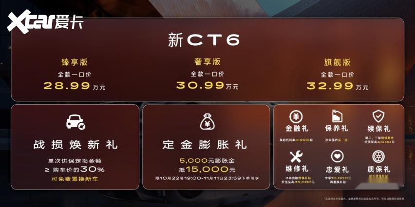 凯迪拉克新CT6上市全款一口价2899万起