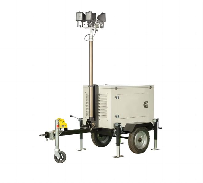 内置5kW发电机的拖车灯塔适用于工程与应急照明的专业设备